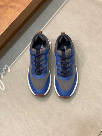 Loro Piana 秋季散步 运动 男鞋 Lp慢跑鞋 莞产代工厂原厂底 随意进出专柜对比 这款休闲鞋采用wind纤维针织而成，纯手工打造 呈现出别致的立体效果 - 点击图像关闭