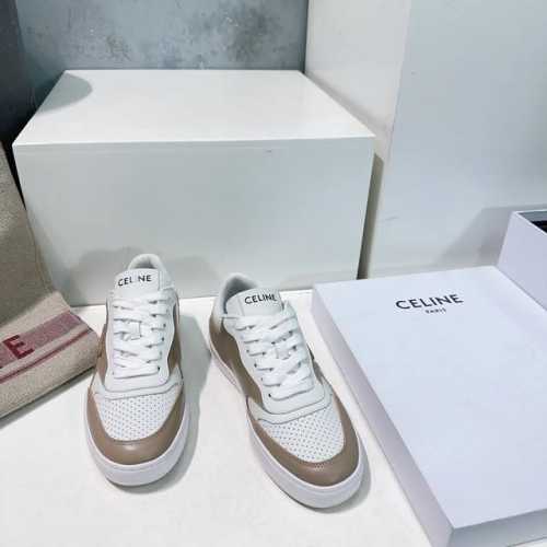 高品质出厂女 ！男 ！顶级品质 情侣款CELINE赛琳2025春夏新品情侣款凯旋门徽标系带休闲鞋小白鞋滑板鞋！简单舒服，干净利落，增高显腿细，无论是单穿还是搭配