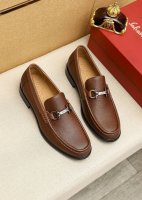 商品商标：Ferragamo 菲拉格慕 休闲皮鞋 正码码数: 38-44 45.46订制 商品材料：精选 进口头层荔枝纹牛皮鞋面+奢华五金扣，进口水染牛皮内里。