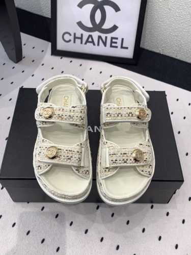Chanel新款沙滩鞋 高版本出货 上脚舒适超显腿型 夏季出行旅游必备单品 高密度编织鞋面 羊皮垫脚 原版开模大底 Size: 35-39 40 41订做