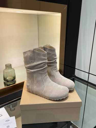 出厂 、ugg.今年真的鲨疯了 堆堆勃肯褶皱短靴 韩版复古软fufu雪地靴 被可爱到了 泰乖了 内里羊毛材质保暖 靴筒堆堆褶皱显瘦+1 size：35-40 4