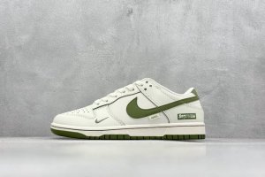 400 現貨 终端放店 Xc版 Nk Sb Dunk Low Supreme联名-米白墨绿勾 周年高端定制 低帮休闲板鞋 #定制鞋盒 大厂纯原品质出货 超高清洁