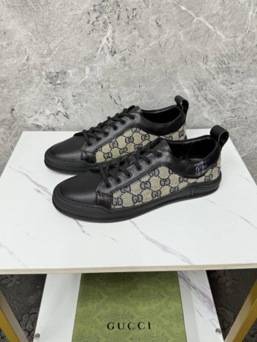 Gucci-古奇 奢牌运动休闲鞋，进口原版材质，羊皮内里 高档舒适，原版大底轻盈耐磨！纯手工制作，细节决定品质！38-44 45定做不退换 X2
