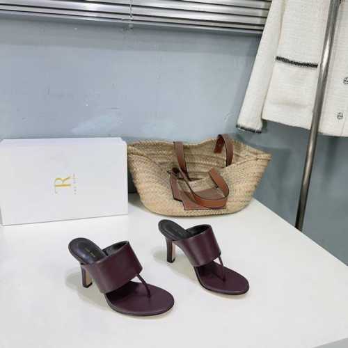 高品质出厂 ！小众潮牌The Row 25夏季新款小众极简真皮夹趾凉鞋平底、高跟人字拖鞋！ 原单品质版，购入Zp一致做货，整双鞋子从皮料、鞋底、格位楦型，都绝对