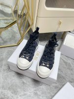 顶级版本 出 厚底款 高帮款 Dior迪奥Walk'n系列 老花 刺绣 厚底穿孔科技针织高筒运动鞋鞋 情侣款 休闲运动鞋 原版购入开发 做货 这款 Walk'n