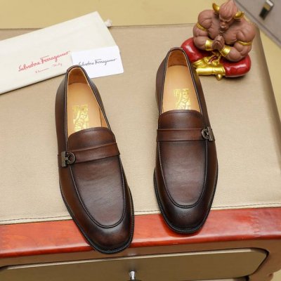 工厂P价 里 Ferragamo 菲拉格慕 爆款时尚休闲鞋官网专柜1:1制作，原版开模好质量看得见，进口高端头层荔枝纹小牛皮，水染皮内里纹路很清优质防水防滑耐磨