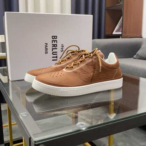 商品商标:Berluti 伯尔鲁帝 正码码数:38-44 商品材料:运动休闲男鞋 磨砂皮制面羊皮垫脚，侧面压纹，做工精致、脚感极佳，橡胶大底，炫酷时尚，最新流行