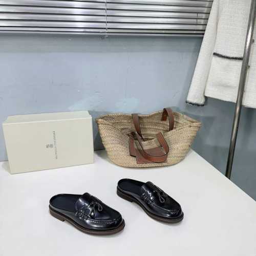 高品质出厂 ！小众潮牌 Brunell0Cucinelli25春夏新款BC复古中性一脚蹬流苏吊坠乐福鞋半拖 单鞋休闲鞋！原版购入系列做货！此品牌是来自意大利的世