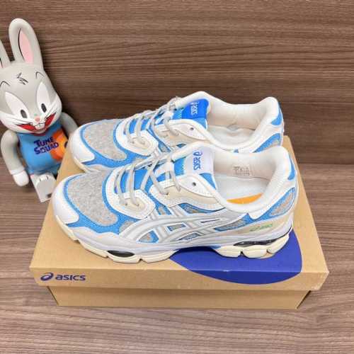 Needles X Asics Gel-Nyc 皮革 炫酷 减震防滑耐磨 低帮 生活休闲鞋 蓝灰 货号: 1203A28 0 包装:全套得物配件毒盒配纯棉袜子一