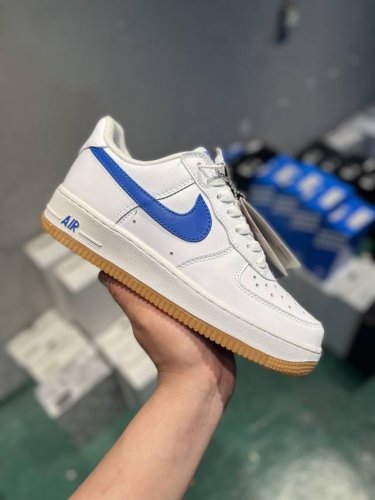 Nike Air Force 1 Low 周年白蓝生胶 空军一号低帮运动休闲板鞋 原楦头原纸板 打造纯正空军版型#专注外贸渠道 全掌内置蜂窝气垫 #原盒配件 原