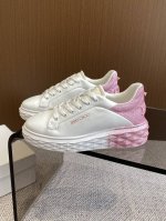 490Jimmy Choo 周仰杰 25Ss春夏新款 Diamond 运动鞋 休闲鞋 采用品牌元素防钻石多面切割塑形立体感十足 鞋底采用品牌闪粉覆膜工艺闪闪发光