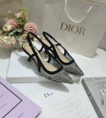 皮底 ，橡胶220J‘ADIOR织带后空凉鞋 迪奥 Dior 春夏最新色Quake Oblique 提花刺绣字母logo高跟蝴蝶结拼色女鞋 市场顶级高端版本 材