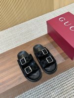 2025[ ]福利新品厚底Gucci互扣式刺绣大G横带穆勒鞋 官网同步，原版一比一复制，最高版本所有材质细节均与Yb一致 常年做货。 面料：进口G G压纹绒面鹿