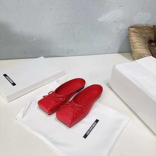 高品质出厂半拖 ！小众潮牌Jacquemus25春夏新款方头鞋蝴蝶结半拖 单鞋！ 方头设计真的好时髦！牛仔裤 小裙子搭配不在话下！可可爱爱没有脑袋 四方方的 时