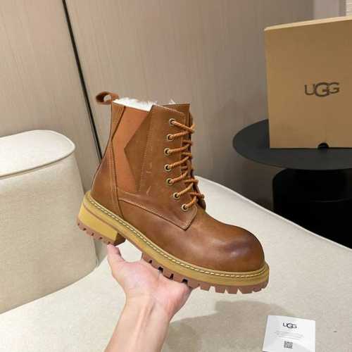 UGG羊毛系带+松紧女短靴 专柜最新款， 时尚百搭短靴。 面料 ：黑色，棕色牛皮. 内里 ：纯澳洲进口皮毛一体百分之百的全羊毛 款式 ：.简约百搭 .时尚复古风