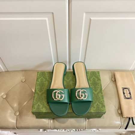 橡胶底 ，真皮大底 ，古奇Gucci新款拖鞋，牛皮面，羊皮里，35-42码 43，44码定做不退换 - 点击图像关闭