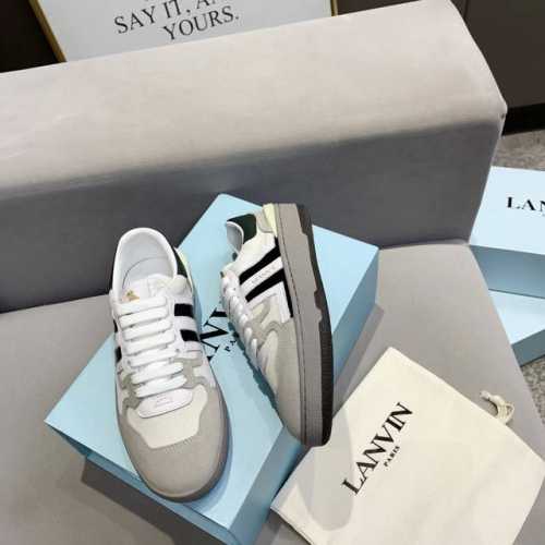 浪凡休闲板鞋 情侣款 3多色--LANVIN浪凡s最新系带时尚休闲浪凡板鞋～高品质CLAY情侣系列 当季最新潮品 众多博主纷纷种草，入购原版开模定制，鞋面和大底