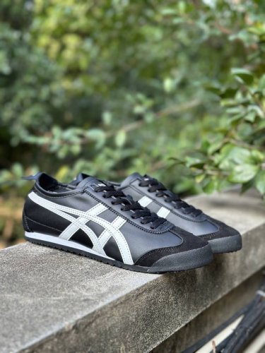 福利特价 160 Asics Onitsuka Tiger 亚瑟士 鬼冢虎系带皮面懒人鞋 #原装系带皮面 原装四联吊牌 中底纸板钢印 日系轻便运动休闲鞋 编码: