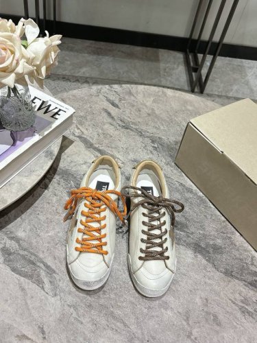 女 男10， Ggdb 25Ss 春夏季新款情侣款 韩国限定Ture Star 休闲德训小脏鞋板鞋系列 感觉今年好多品牌都开始出彩色鞋带了！撞色搭配设计感真的很
