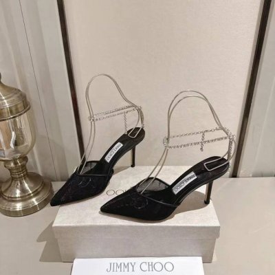 jimmy Choo 吉米周 网纱配水钻 新款修饰 大方高贵 是一个非常全面之尊贵时尚生活品牌， 香港,美国等大时尚博主及明星的同款表带女士高跟凉鞋系列。 澳大