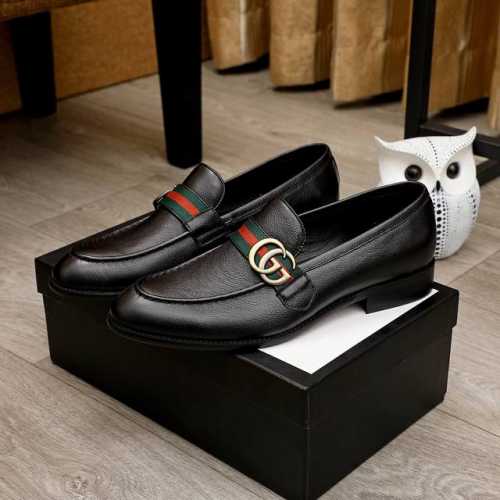 调工厂p价 男装男鞋 运动原单 古驰 Gucci 官网男士商务正装皮鞋更新香港专柜同步新款完全一比一复刻出货专柜品质零差距0外均采用进口牛皮配原版五金扣皮内里制