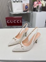2519一A8GUCCI最新爆款专柜原版鞋开模制作原版五金链条扣大牌明星最爱的奢侈品面料：小牛双G印花内里：羊皮跟高85毫米码数：35-41码。42码定做 底材