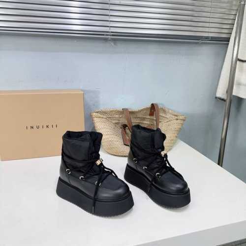 高品质出厂 ！小众潮牌INUIKIl24ss秋冬专柜最新休闲时装松糕厚底羊毛雪地靴系带短靴！独家款顶级货！强烈推荐！时尚百搭又保暖的一款靴子！而且不容易撞款哦！