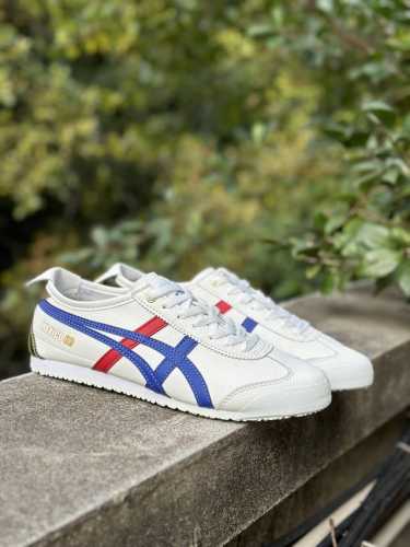 福利特价 160 Asics Onitsuka Tiger 亚瑟士 鬼冢虎系带皮面懒人鞋 #原装系带皮面 原装四联吊牌 中底纸板钢印 日系轻便运动休闲鞋 编码:
