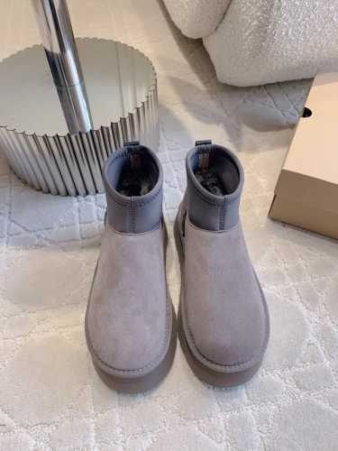 出厂价 男女同款 UGG新款迪普羊毛保暖厚底休闲鞋 超级厚实保暖 经典百搭款 鞋面牛皮 内里垫脚进口澳洲一体羊皮毛 底厚5cm 女码35-39 40定做 男码4