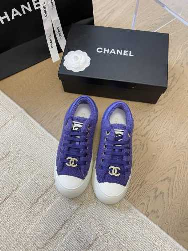 Chanel 新品饼干大头鞋高低帮 顶级版本！对版尼龙毛织面料 原版一致耐磨发泡底 码数：35-41 定制不退不换