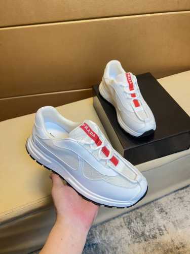 Prada 经典原单版本 普拉达：顶级代购男士最新专柜同步发售，意大利进口优质原版：品牌丝绸小牛皮 鞋身高周波品牌logo 品牌高丝光帆布布匹 鞋舌丝印品牌lo