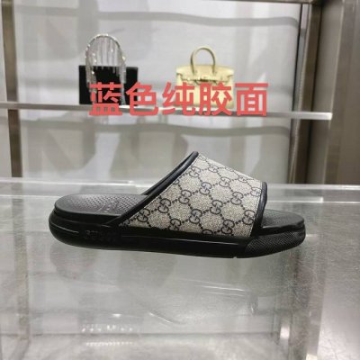 gucci］ Size：40-46 2025古奇男士新款夏季新款男款一脚蹬凉拖鞋 该单品的灵感源自意大利海岸的夏季精神和海滩俱乐部，是 Gucci Lido 的