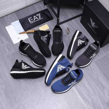 商品商标：Armani 阿玛尼 休闲鞋 正码码数 39-45 商品材料：精选原版鞋面 牛皮鞋垫 橡胶大底 - 点击图像关闭