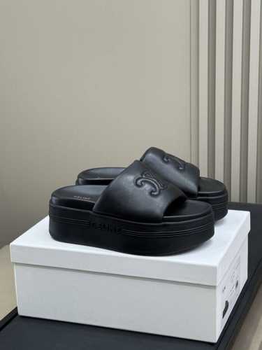 顶级品质 P350 Celine Ss25 New Arrival～ Celine 2025春夏厚底羊皮拖鞋 妥妥长腿神器！ 顶级出品35-41