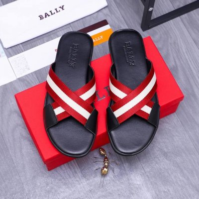 商品商标：Bally 巴莉 交叉拖鞋 正码码数: 38-45 商品材料：鞋面牛皮配织带材料原版大底
