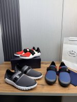 工厂p价 prada普拉达 爆款男鞋出货官网同步原版弹力布面料+牛皮内里 1比1复刻 原厂原版底 39-44