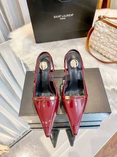 橙子出厂价 Saint Laurent 圣罗兰 Ysl新款尖头高跟凉鞋 高跟鞋 细跟单鞋 材质 漆皮 跟高 8Cm、10Cm 码数 34-40
