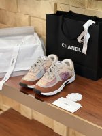 Chane 早春sneaker系列休闲鞋经典菱格运动鞋板鞋 火爆全球百搭神鞋 顶级原版复刻 老外订单精工手作高品质▲ 鞋面进口原版牛猄绒面皮泡棉内衬立体浮凸lo
