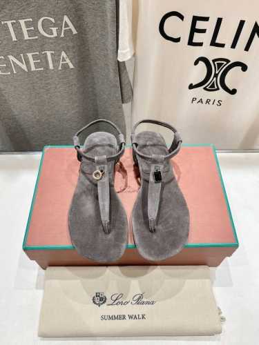 高版本出厂 Loro Piana* Lp 诺悠翩雅2025Ss夏季新款夹脚凉鞋 市场顶级品质 极简高级大方～高级而舒适的气息～ 夏天当然就得美美哒～ 上脚柔软舒