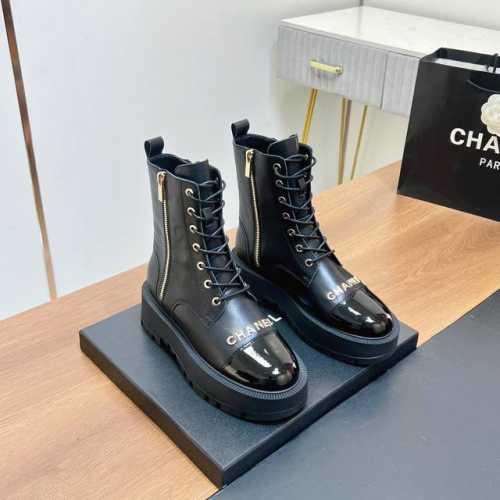 顶级版本 CHANEL 香奈儿秋冬新款双拉链厚底短靴马丁靴、字母简约系带短靴！ 认准我家细节实拍注意区分普通版 专柜同步！！本系列现已登陆发售！！原版购入开发！