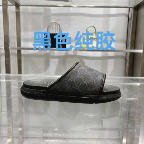 gucci］ Size：40-46 2025古奇男士新款夏季新款男款一脚蹬凉拖鞋 该单品的灵感源自意大利海岸的夏季精神和海滩俱乐部，是 Gucci Lido 的