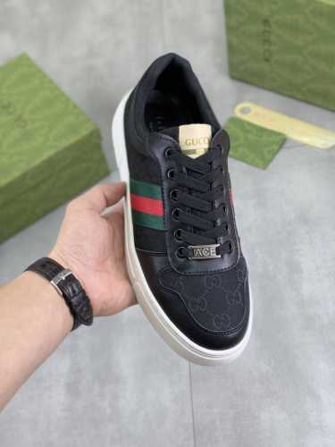 工厂p价p 实价 古奇Gucci 官网最新款休闲时尚男鞋 爆款版型简洁大气 潮男专属.独有的官网最新品牌双G素元素古奇原版装饰 时尚又大方 面料原版磨砂小牛皮全