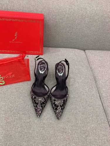 出厂价 Ren* Caovill*重工水晶宝石系列 bling bling精致逼人 堪称工艺品 面料进口高密度网纱 手工缝制珠片水钻 垫脚羊皮 意大利真皮大底