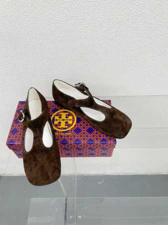 可爱玛丽珍单鞋 Toryburch 走秀款 拖鞋 经典五金系列平底凉鞋 绿色 高定版 小羊绒 皮 反绒皮 更高级油边工艺 话不多说 品质先来 原版1:1开模 原 - 点击图像关闭