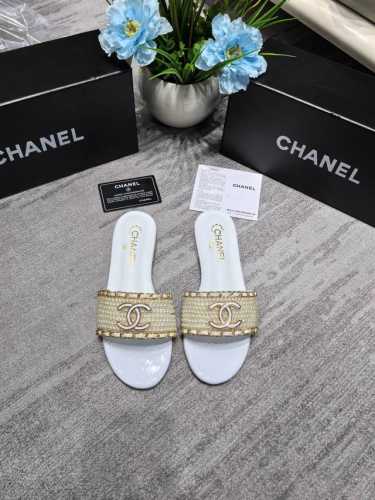 橙子出厂价p chanel 香奈儿 春夏新款 C扣珍珠拖鞋 精致凉拖 码数 35-40