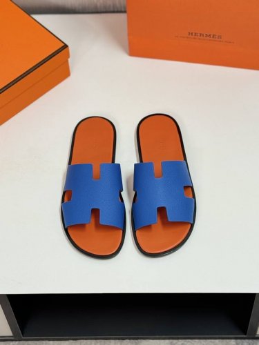 hermèS 真皮底 Size：38-44 45.46.47定制 爱马仕最高品质经典H拖鞋～高端男士凉鞋沙滩鞋拖鞋～专柜同步～原单代购货！原版进口鞋面牛皮内里牛