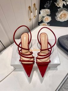 橙子出厂价p gianvito Rossi 一字带尖头高跟凉鞋 高跟鞋 设计超酷 经典百搭 上脚舒适 随意搭配皆可完美呈现 优雅风格 创造不一样的感觉 跟高 7