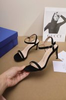 SW凉鞋女年夏百搭真皮一字带细跟露趾圆头 面料 羊京 羊皮 内里垫脚 羊皮 真皮大底 码数34-40 34 40订做