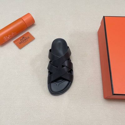 橙子出厂价p hermes 爱马仕 春夏新款 交叉带二舅拖鞋 罗马凉鞋 休闲凉拖 情侣款 码数 35-45