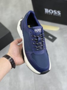 工厂P价P Boss 2025原版系带男鞋 经典高帮款休闲鞋本款是官方主打经典款，1:1质量，原厂名师制作，采用进口飞织透气面料舒适透气网布內里羊皮鞋垫，完美楦